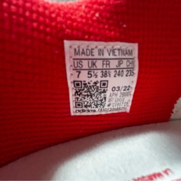 Adidas Forum 84 Low Women's Sneaker Shoes Size 7 GX4518 Red and White - Picture 9 of 11